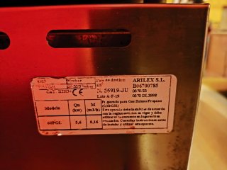 Plancha de cocina a gas butano