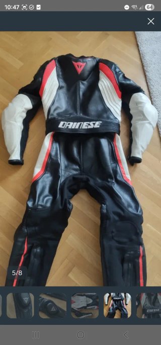 Mono Dainese Mujer Negro/Rojo/Blanco
