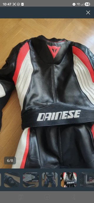 Mono Dainese Mujer Negro/Rojo/Blanco