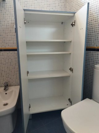 Armario baño azul 3 baldas