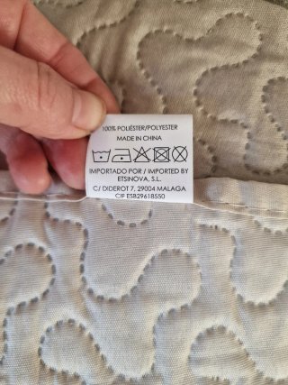 Colcha Matrimonio Beige y Gris