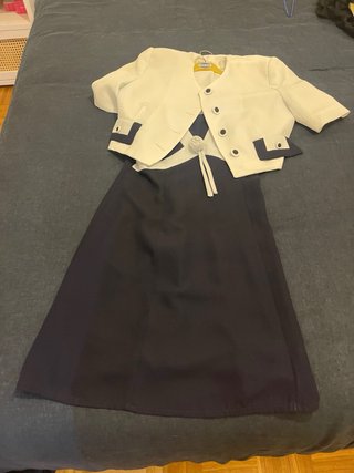Vestido y Chaqueta Negro y Blanco