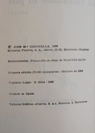 Libro " Ha estallado la Paz" José M. Gironella