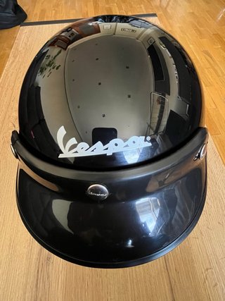 Casco Moto Vespa Talla S56 Negro