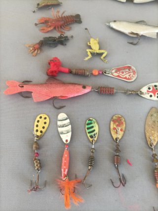 Lote señuelos pesca vintage