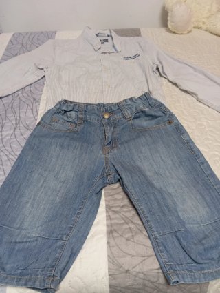 Conjunto niño: Camisa y pantalón vaquero