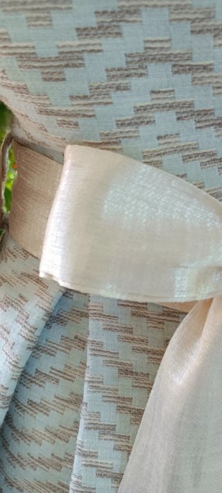 Vestido beige y azul Talla S