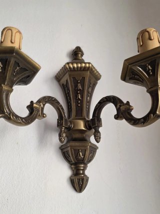 Applique vintage metallo decorato