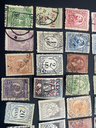 54 Sellos y Tasas Antiguos Rumanía 1876-1930