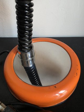 Lampada flexo vintage arancione