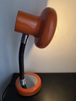 Lampada flexo vintage arancione
