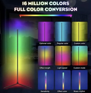 NUEVO - Lámpara Pie LED RGB 140cm + Mando