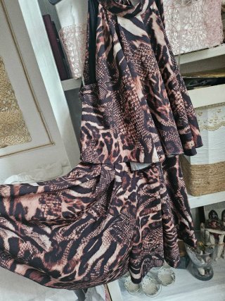 Abitino gonna pantaloncino fantasia animalier