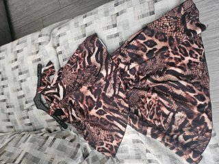 Abitino gonna pantaloncino fantasia animalier