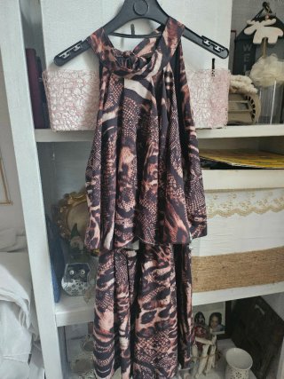 Abitino gonna pantaloncino fantasia animalier