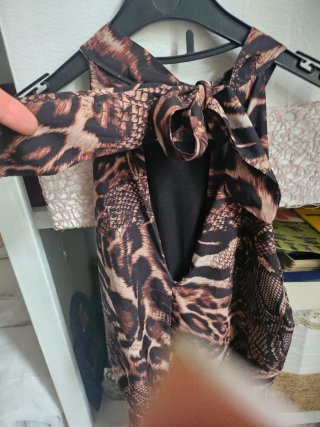 Abitino gonna pantaloncino fantasia animalier