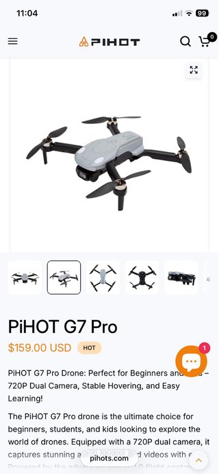 Dron Pihot G7Pro Nuevo, solo probado