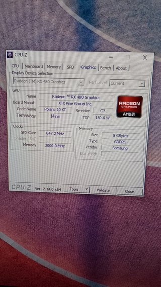 Tarjeta Gráfica XFX Radeon RX 480 8GB