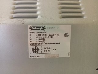 Microondas DeLonghi Sfornatutto