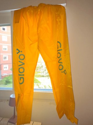 Chubasquero Glovo Amarillo Talla XL