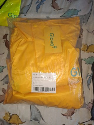 Chubasquero Glovo Amarillo Talla XL