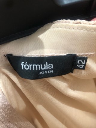 Vestido de fiesta encaje rosa palo