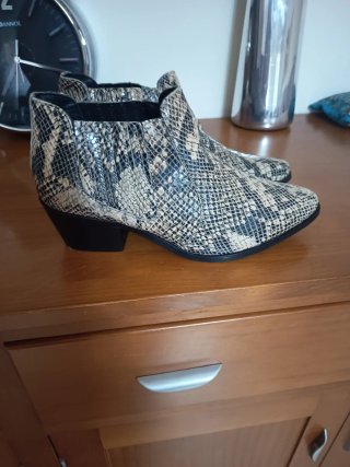 Botines Dune Piel Beige/Negro