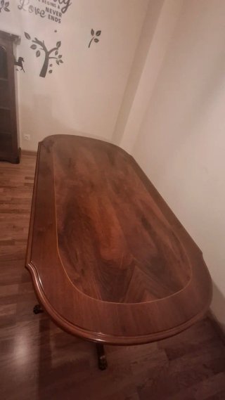 Mesa de comedor extensible de madera