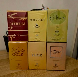 Lote 6 perfumes mujer Sunset World
