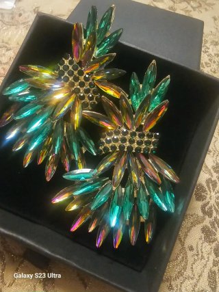 Orecchini pendenti con strass