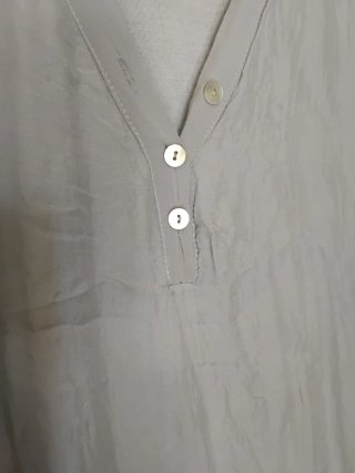 Vestido gasa seda capas lila Made in Italy
