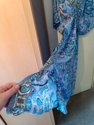 Vestido corto seda estampado