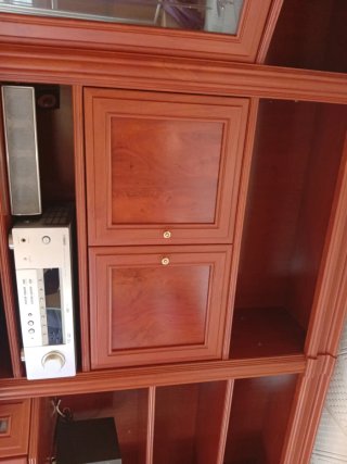 Mueble salón madera color cerezo