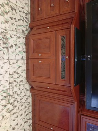 Mueble salón madera color cerezo