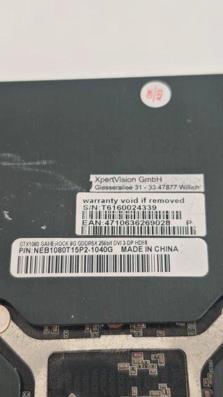 Scheda Grafica GTX 1080 GameRock 8GB GDDR5X