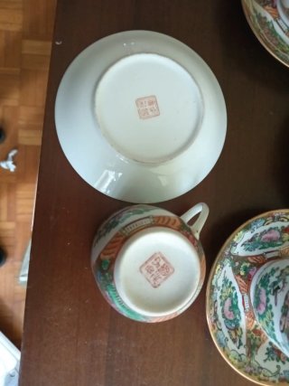Servizio Tazze da Tè in Porcellana Decorate