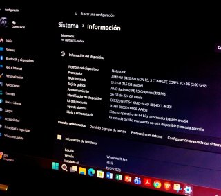HP Portátil AMD A9 GPU Radeon 12GB RAM 256GB SSD