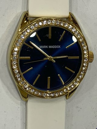 Reloj Mark Maddox Dorado y Azul con Cristales
