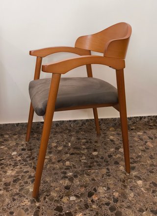 Mesa Comedor Cristal Extensible + 6 Sillas Madera