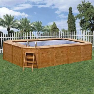 PISCINA DE MADERA RECTANGULAR 655x390x124 BESTWAY