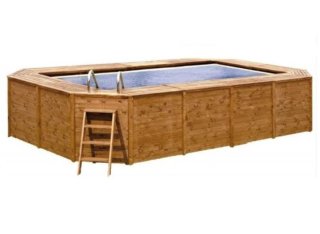 PISCINA DE MADERA RECTANGULAR 655x390x124 BESTWAY