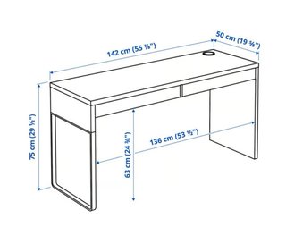 Escritorio IKEA MICKE Negro 142 cm