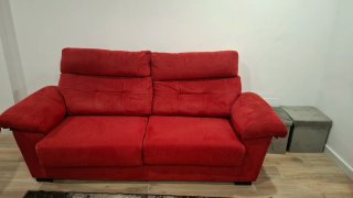 Conjunto Sofá 3 y 2 Plazas Rojo