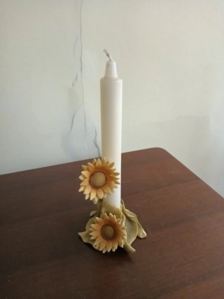 Set Vaso e porta candela girasoli
