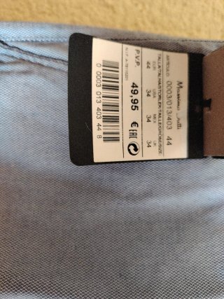 Pantalón Chino Massimo Dutti Azul Nuevo