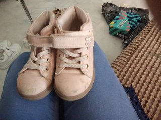 Zapatillas deportivas niña rosa y lila