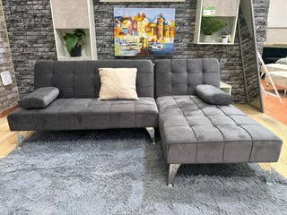 Sofá Cama Chaise Longue Gris 198cm