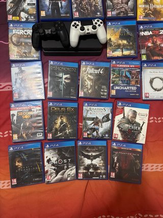 PS4 Slim 1TB + 2 Mandos + 25 Juegos