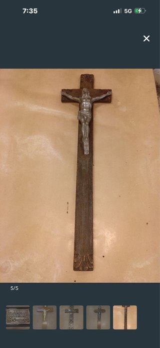 Crucifijo antiguo madera