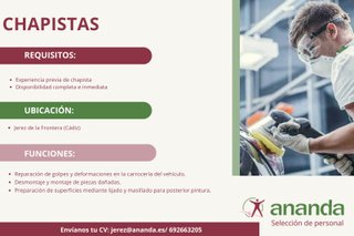 BUCAMOS CHAPISTAS EN JEREZ